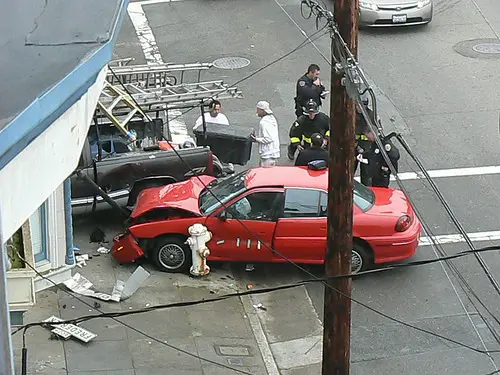 Car crash on Willard and Frederick by Tommy and Georgie car crash photo