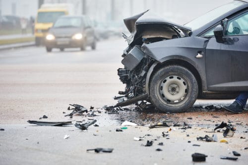 Verkehrsunfall - Beseitigung ölhaltiger Betriebsstoffe