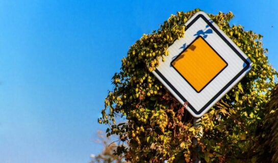 Vorfahrtsrecht beim Verlassen einer abknickenden Vorfahrtsstraße in Geradeausfahrt
