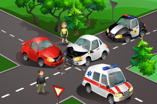 Verkehrsunfall - Kreuzungssituationen mit versetzten Einmündungen von Seitenstraßen