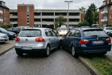 Mithaftung beim Parkplatz-Unfall: Teilschuld bei behinderndem Parken