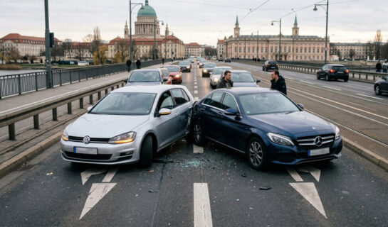 Haftung nach einem Verkehrsunfall: Wer zahlt beim Abbruch des Abbiegens?