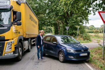 Haftungsquote beim Einbiegen: Lkw haftet trotz Vorfahrtsverstoß mit 20 Prozent